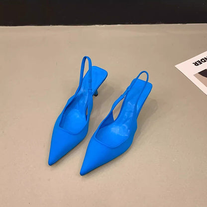 Women's Stiletto Sandals Pointed Toe Elastic Band Heels
