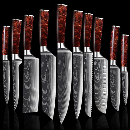 Kitchen Knife Set with Wood Handle