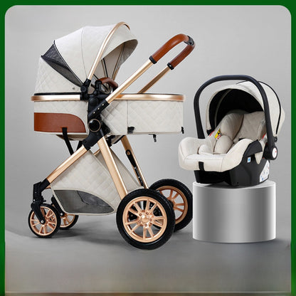 Lightweight baby stroller that can be used for sitting or lying down