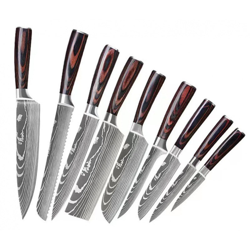 Kitchen Knife Set with Wood Handle