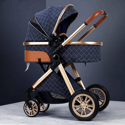 Lightweight baby stroller that can be used for sitting or lying down