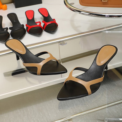 Matte Genuine Leather Womens Sandals