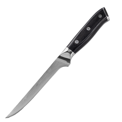 Damascus Laser-Patterned Chef's Knife