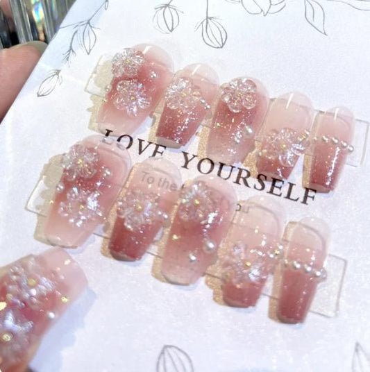 Whitening Wearable Elk Nails Fake Nails Manicure Stickers