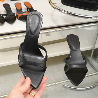 Matte Genuine Leather Womens Sandals