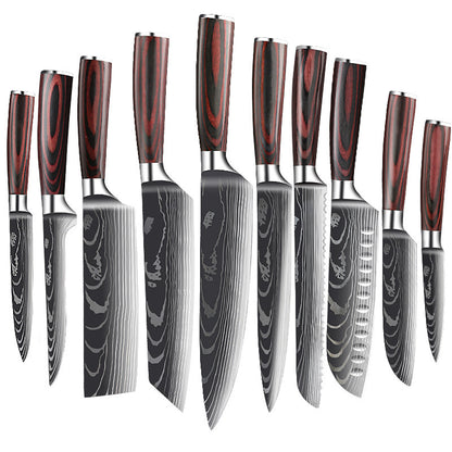 Kitchen Knife Set with Wood Handle