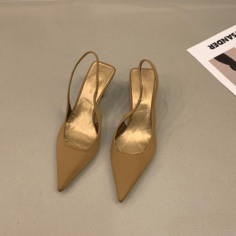 Women's Stiletto Sandals Pointed Toe Elastic Band Heels