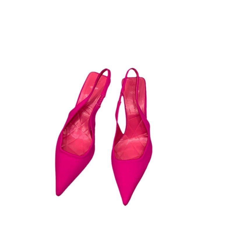 Women's Stiletto Sandals Pointed Toe Elastic Band Heels
