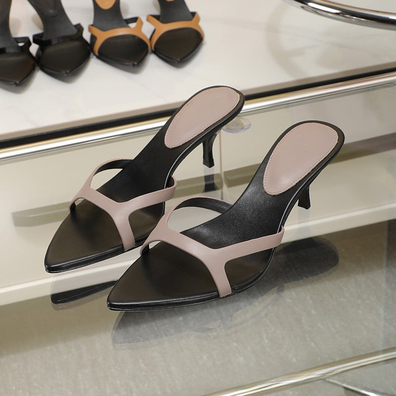 Matte Genuine Leather Womens Sandals