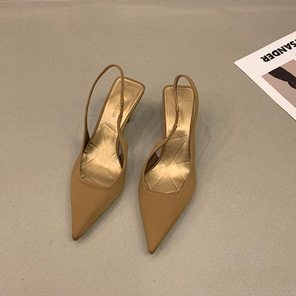 Women's Stiletto Sandals Pointed Toe Elastic Band Heels