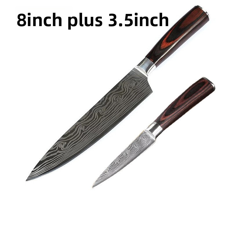 Kitchen Knife Set with Wood Handle