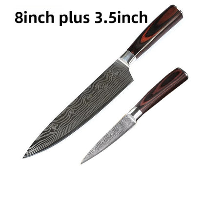 Kitchen Knife Set with Wood Handle