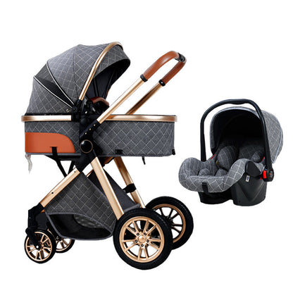Lightweight baby stroller that can be used for sitting or lying down