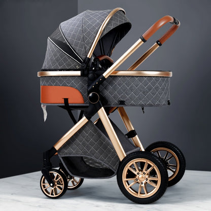 Lightweight baby stroller that can be used for sitting or lying down