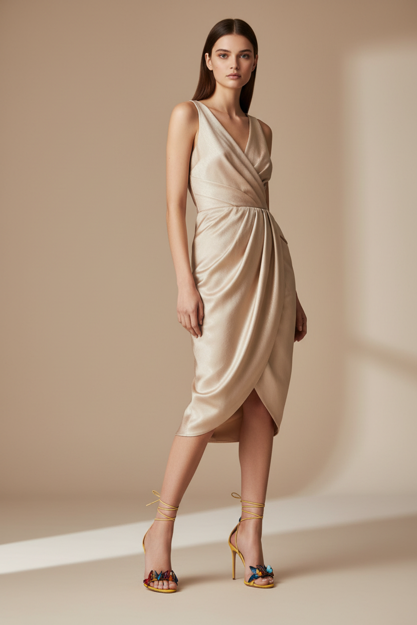 Full Length Champagne Heels