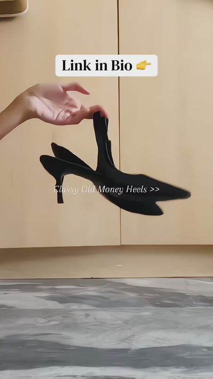 Women's Stiletto Sandals Pointed Toe Elastic Band Heels